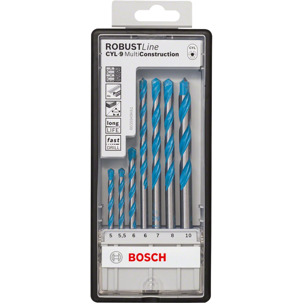 7-piece CYL-9 MultiConstruction drill bit set 5 - 10 mm — 1