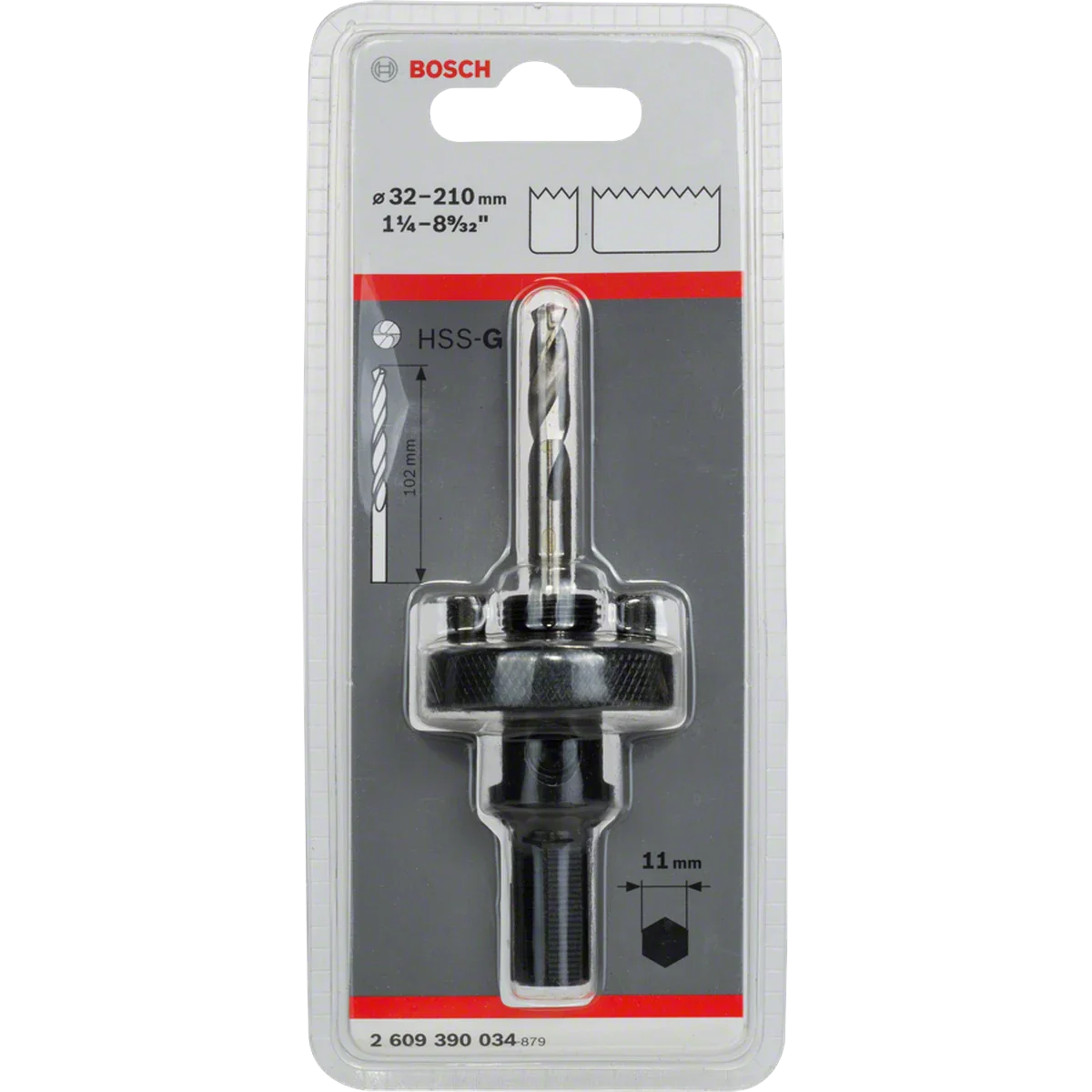 Hexagon socket adapter for 32 - 210 mm hole saws — 1