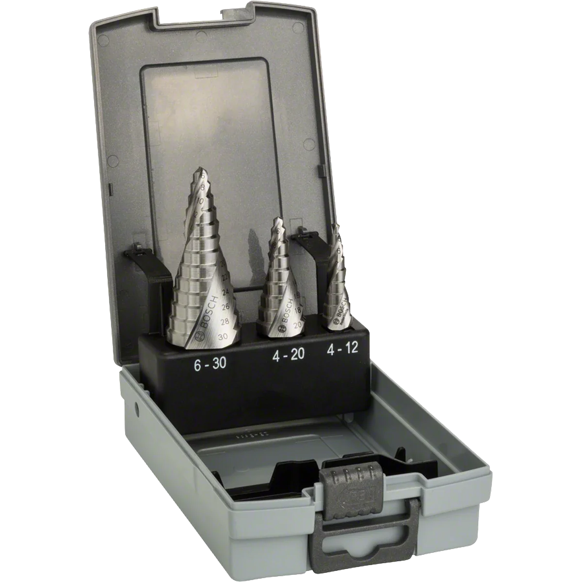 3-piece HSS step drill bit set 4-12/4-20/6-30 — 2