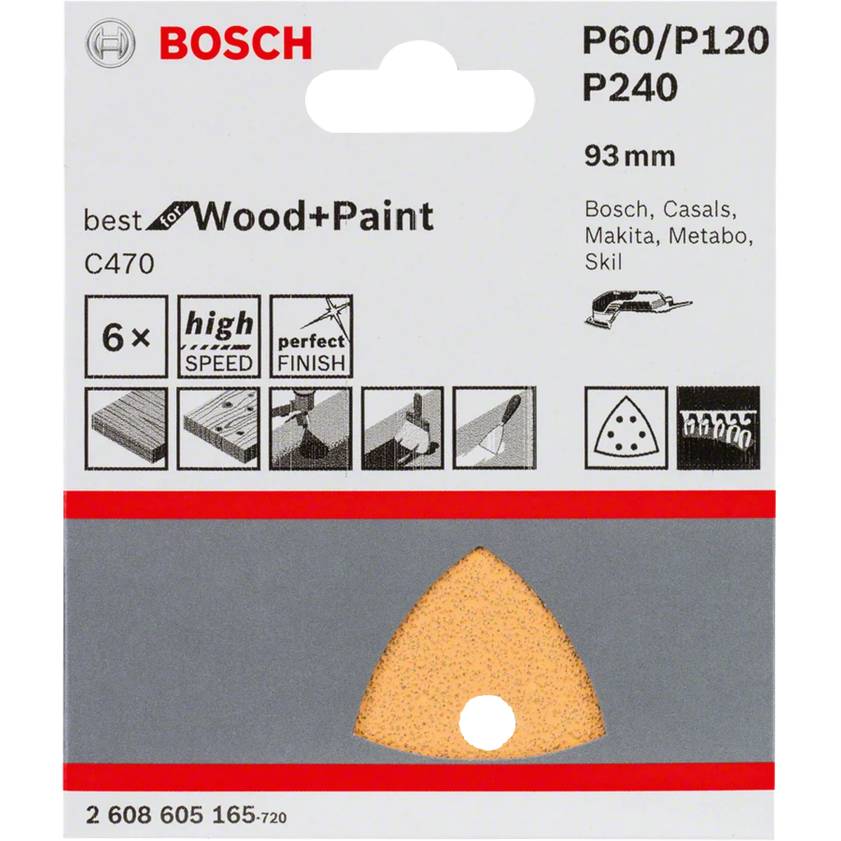 C470 sanding sheet, pack of 6 — 2