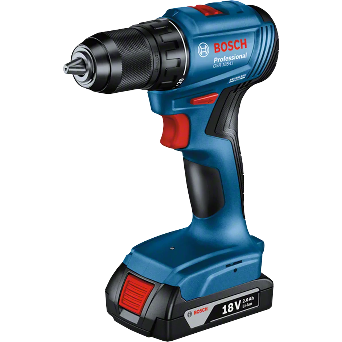 Combo Kit: Cordless combi GSR 185-LI + cordless angle grinder GWS 180-LI + cordless rotary hammer GBH 180-LI + 2 x 4.0 Ah batteries in bag Professional — 3