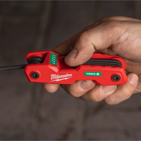 Folding torx key set