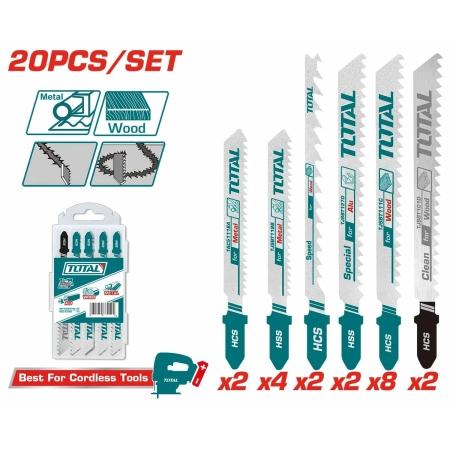 TAC2001 20 Pcs Jig Saw Blade Set