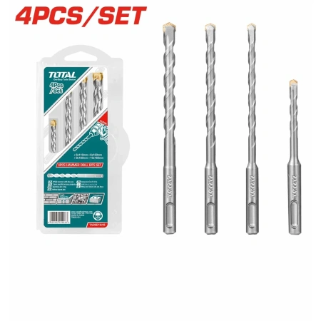TACSD1945 4 Pcs Hammer Drill Bit Set