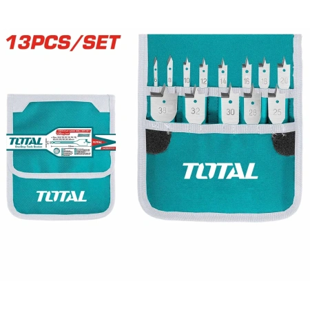 TACSD70131 13 Pcs Flat Wood Drill Bits Set