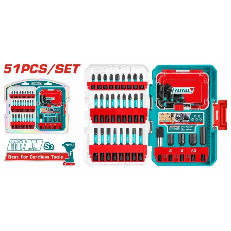 TACSDL25106 51 Pcs Impact Screwdriver Bits Set
