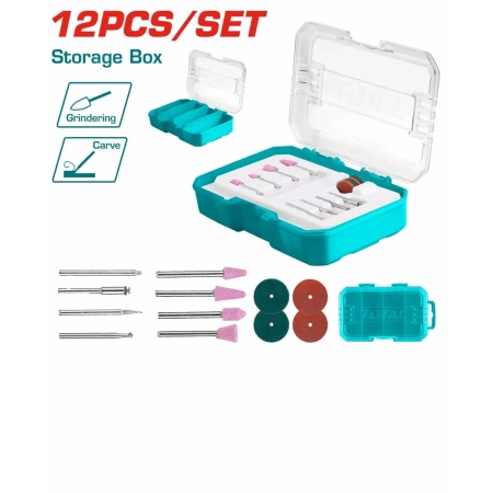 TAKMG2012 12 Pcs Glass & Stone Working Set for Mini Drill