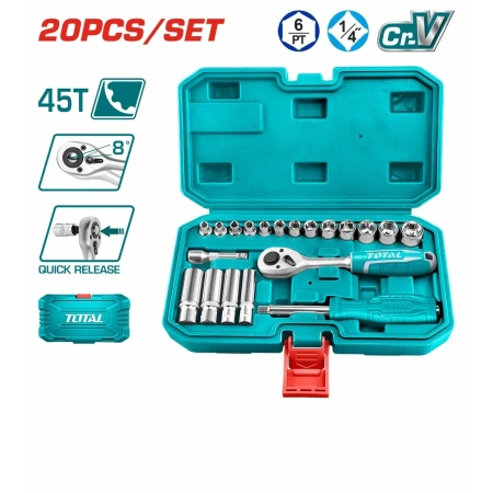 THT141201 20 Pcs 1/4″ Socket Set