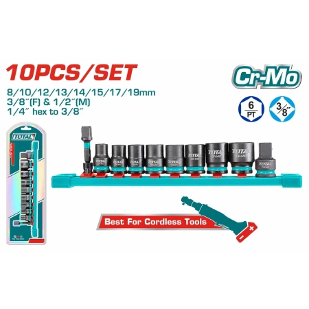 THTISD38104 10 Pcs 3/8″ Dr. Impact Socket Set
