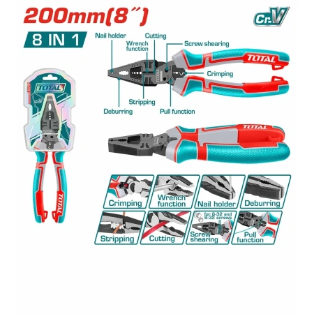 THTMF186 8-in-1 Multi-function Combination Pliers