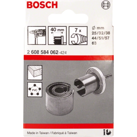 7-piece hole cutter set 25 - 67 mm