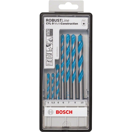 7-piece CYL-9 MultiConstruction drill bit set 5 - 10 mm