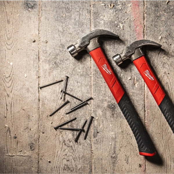 Fiberglass curved claw hammer