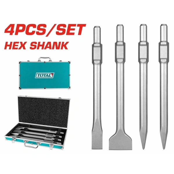 TAC0304375 4 Pcs SDS Hex Chisel