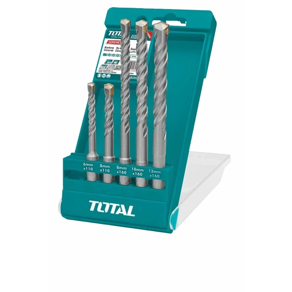 TAC190501 5 Pcs SDS Plus Hammer Drill Bits Set