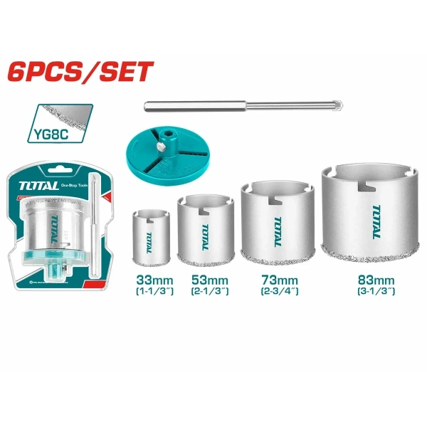 TAC44061 Carbide Gritted Hole Saw Set