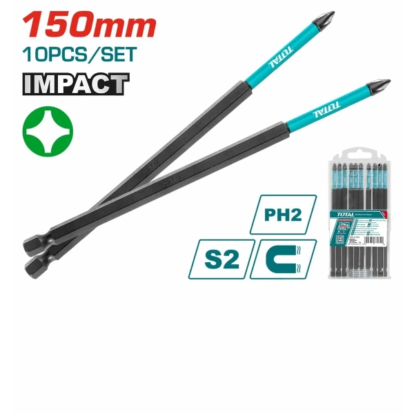 TACIM16PH263 10 Pcs Impact Screwdriver Bits