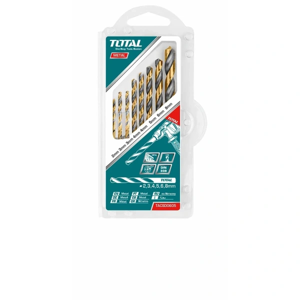 TACSD0801 6 Pcs HSS Twist Drill Bits Set