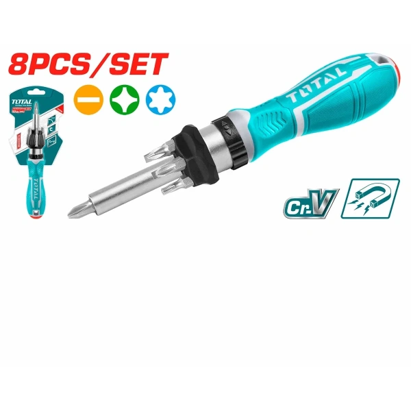 TACSD30086 8 Pcs Ratchet Screwdriver Set