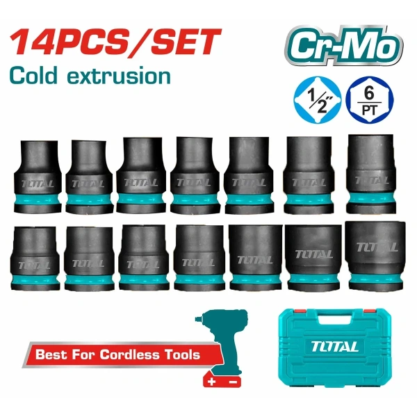 THISTD12141 14 Pcs 1/2″ Dr. Impact Socket Set