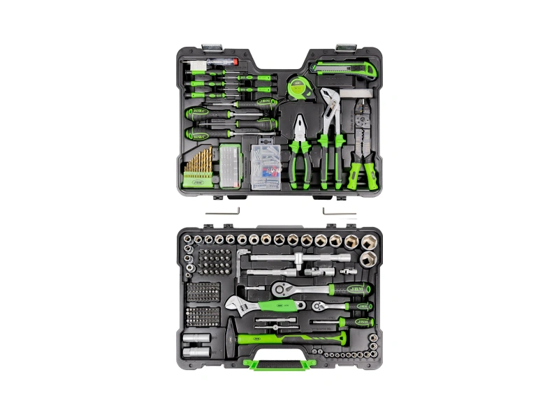 302-PIECE TOOL CASE WITH 1/2" AND 1/4" HEX SOCKETS – ZINC-PLATED FINISH