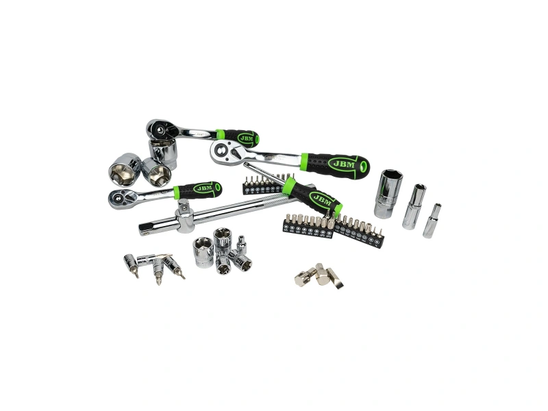 179-PIECE TOOL CASE WITH 1/4", 3/8" AND 1/2" HEX SOCKETS – CHROME FINISH