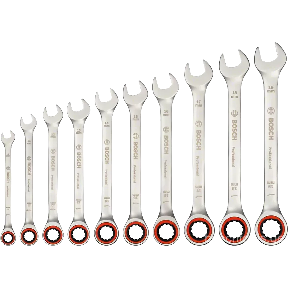 RATCHET SPANNER SET 10 PC PROFESSIONAL