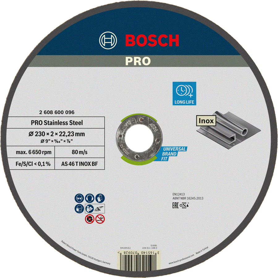 PRO Stainless Steel Bonded Cutting Disc