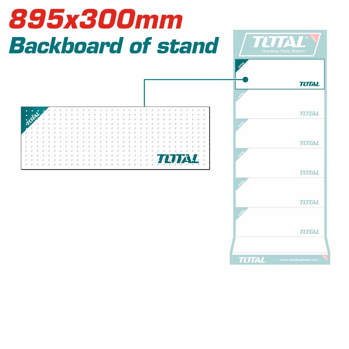 PMST02C Peg Backboard for Display Rack