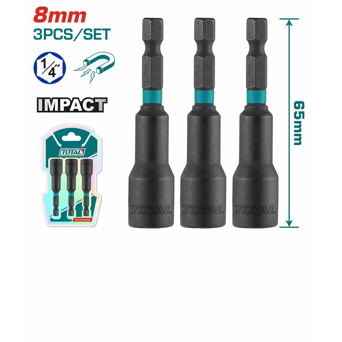 TAC270831 3 Pcs Magnetic Nut Set