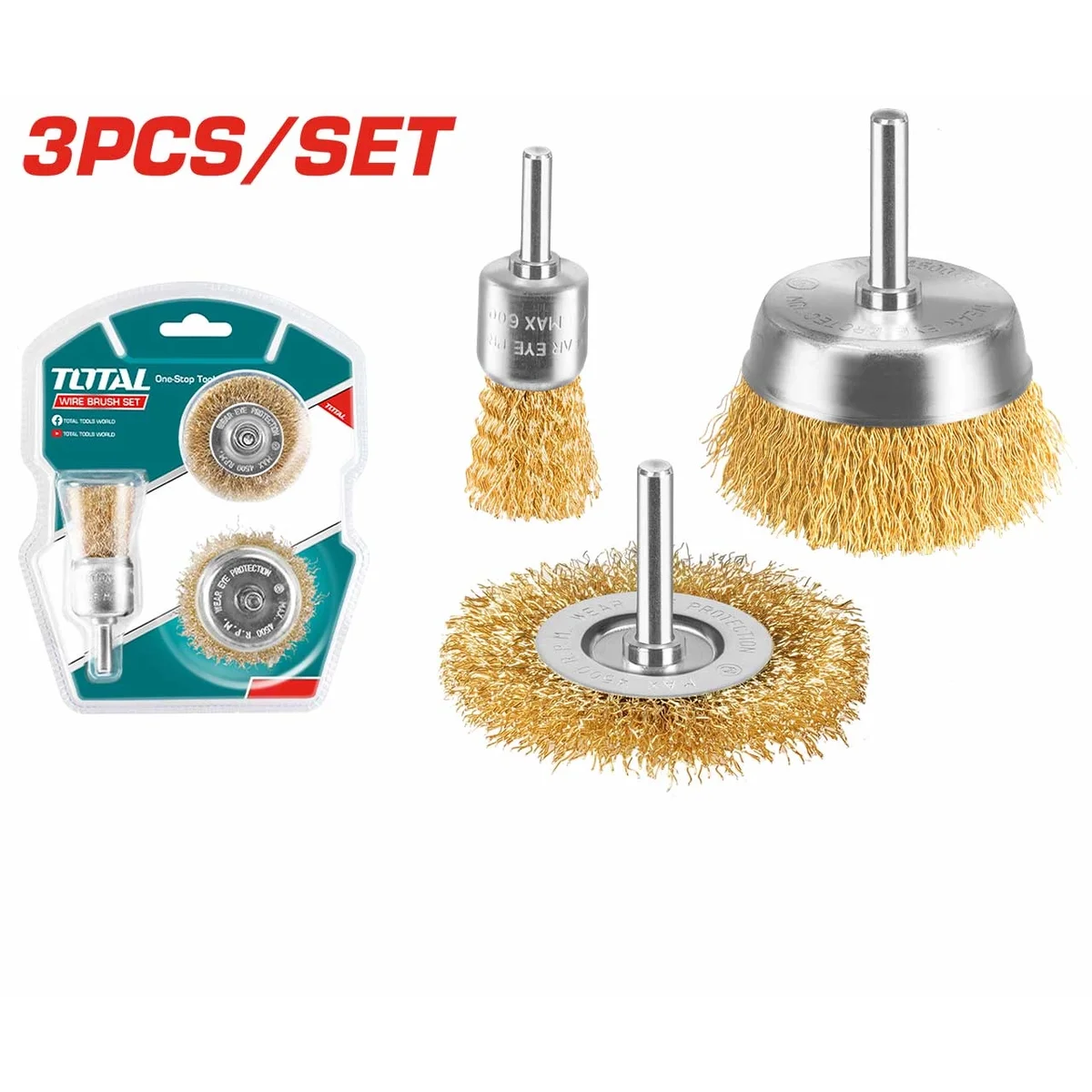 TAC310031 3 Pcs Wire Brush Set