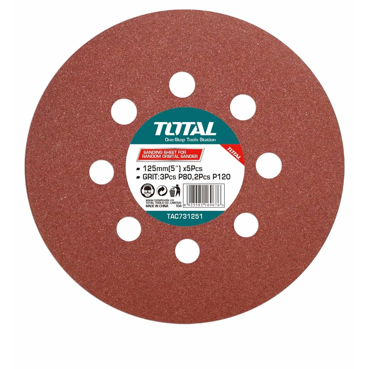 TAC731251 5 Pcs Sanding Sheet