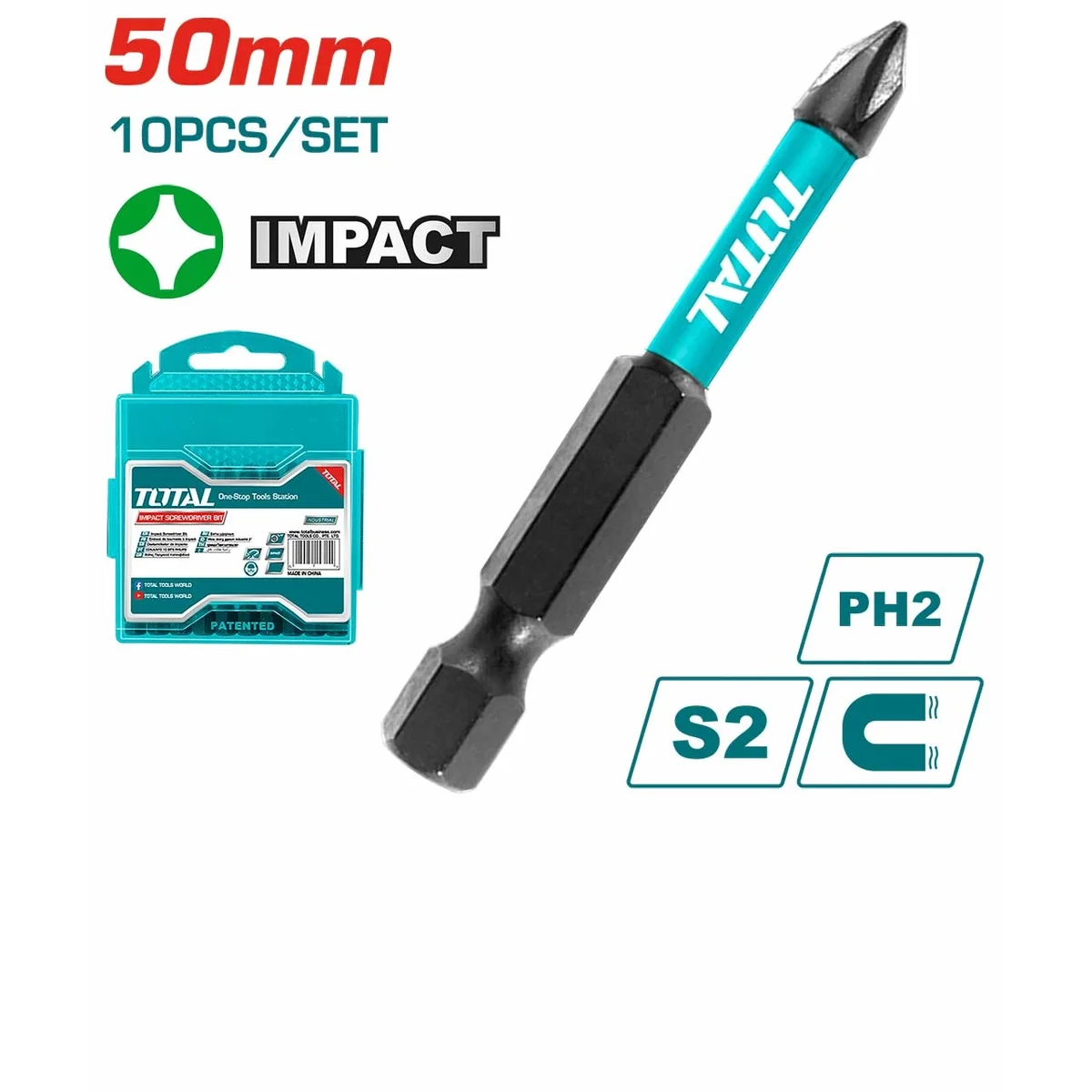 TACIM16PH223 10 Pcs Impact Screwdriver Bits
