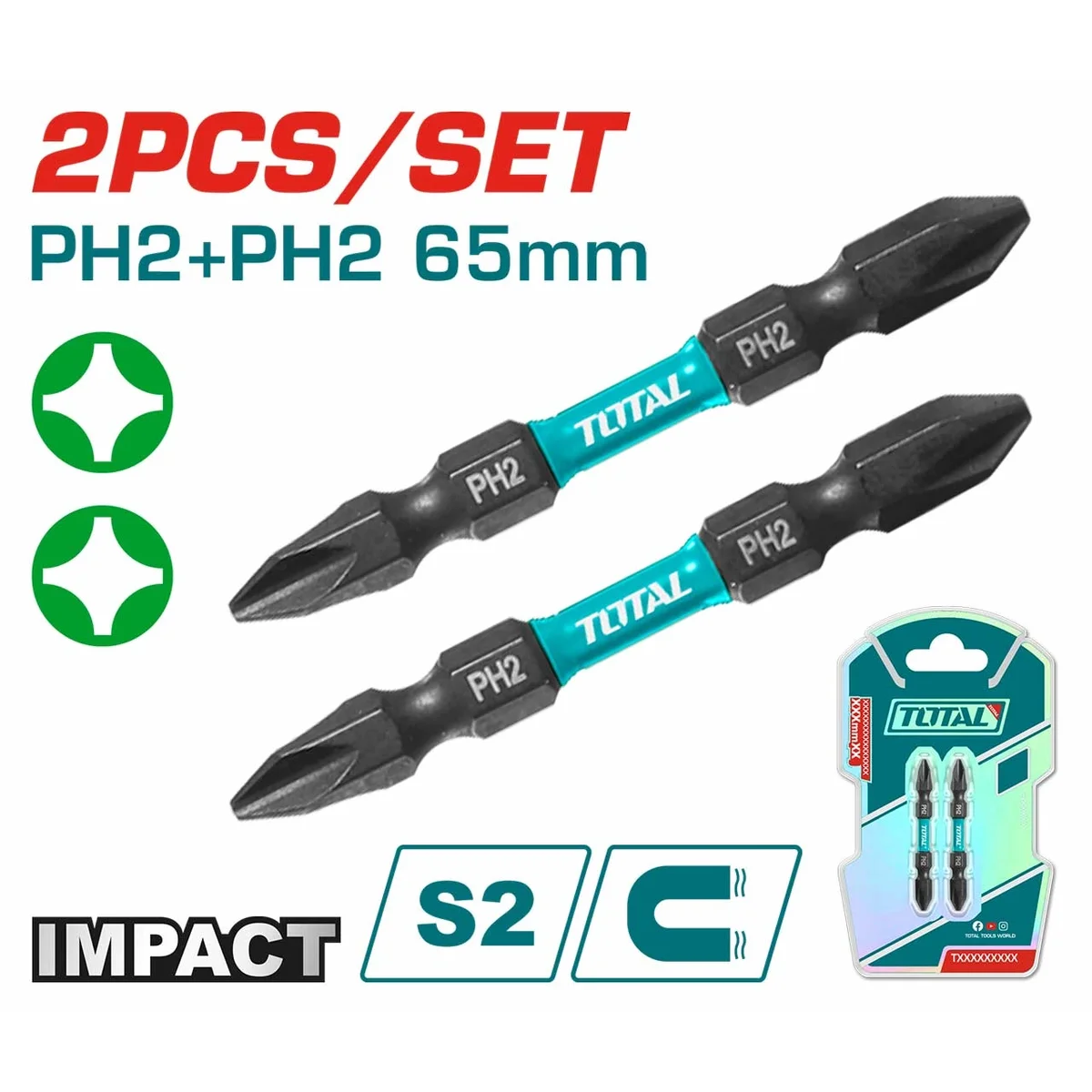 TACIM72PH265 Impact Screwdriver Bits