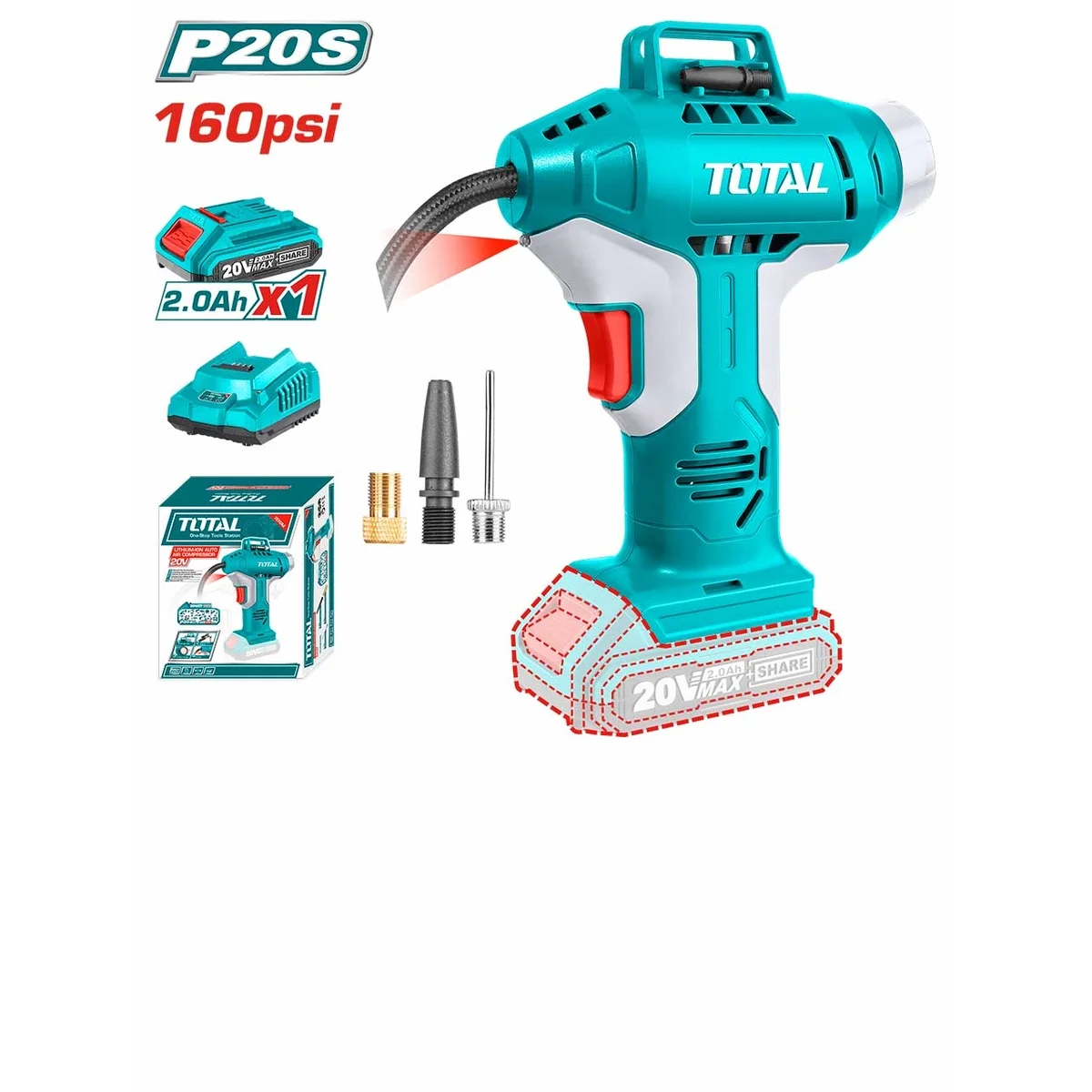 TACLI20011 Li-ion Auto Air Compressor