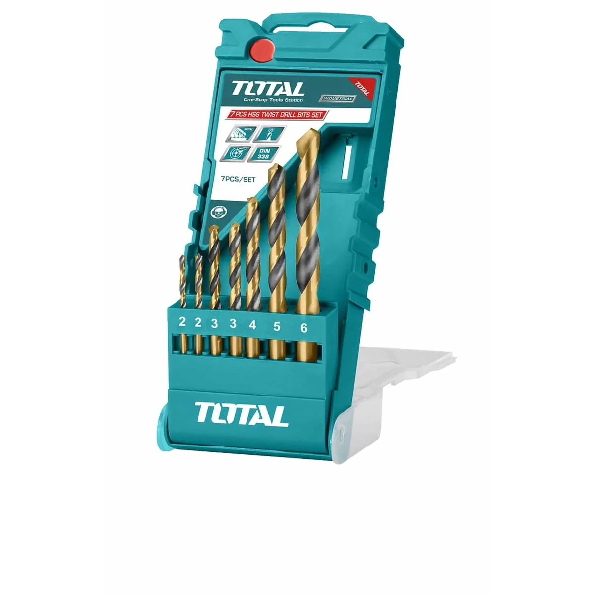 TACSD0075 7 Pcs HSS Twist Drill Bits Set