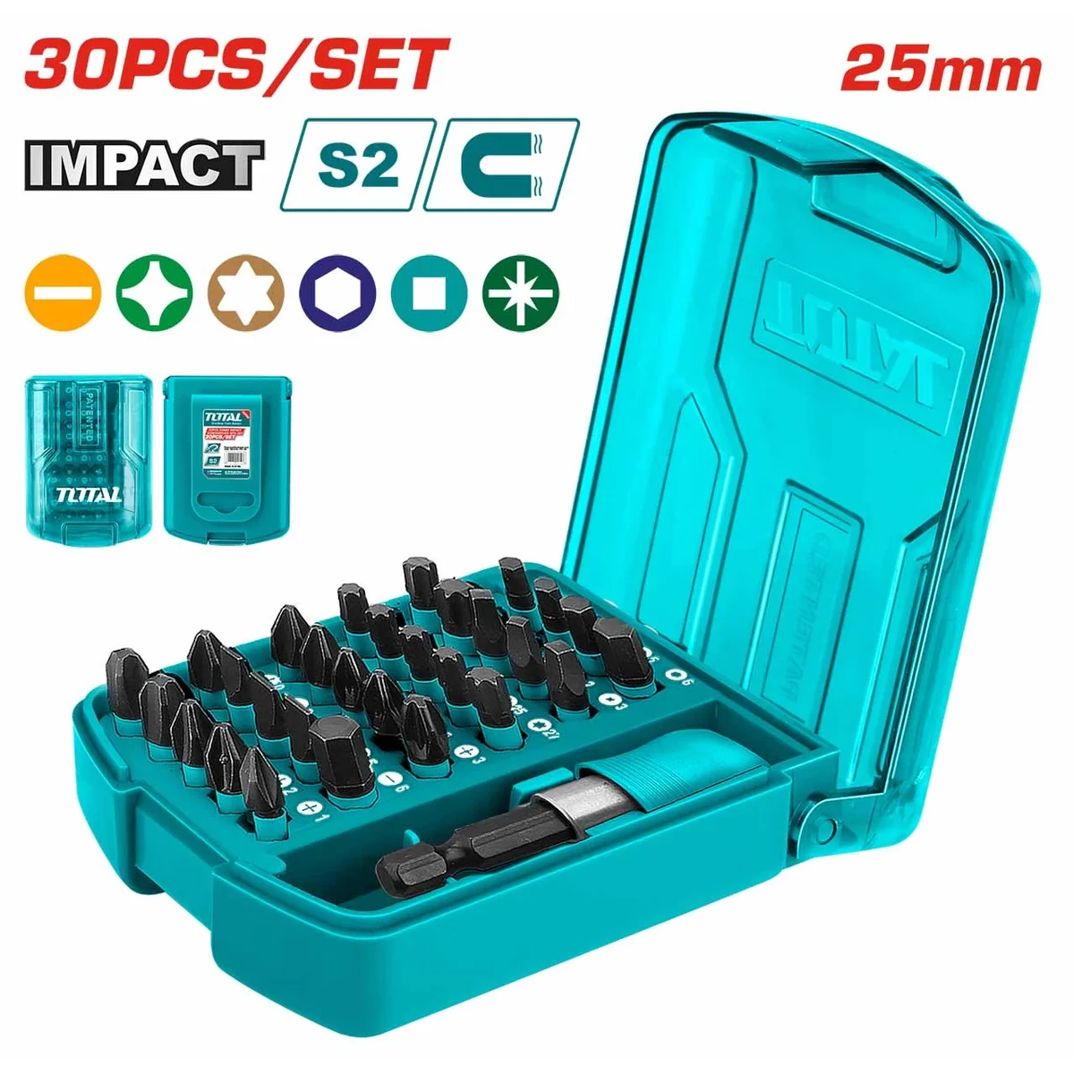 TACSD18306 30 Pcs Impact Screwdriver Bits Set