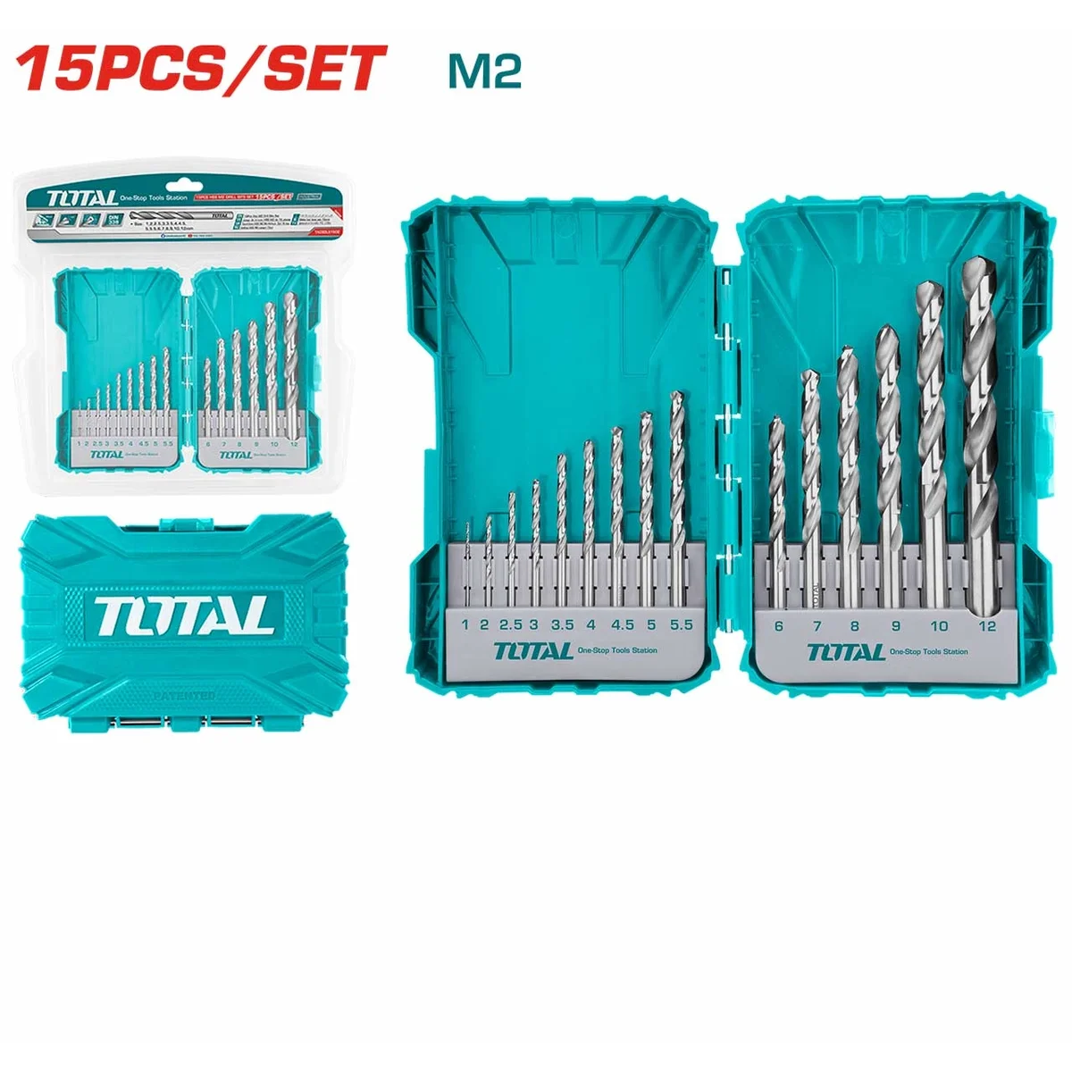 TACSDL51502 15 Pcs HSS Drill Bits Set