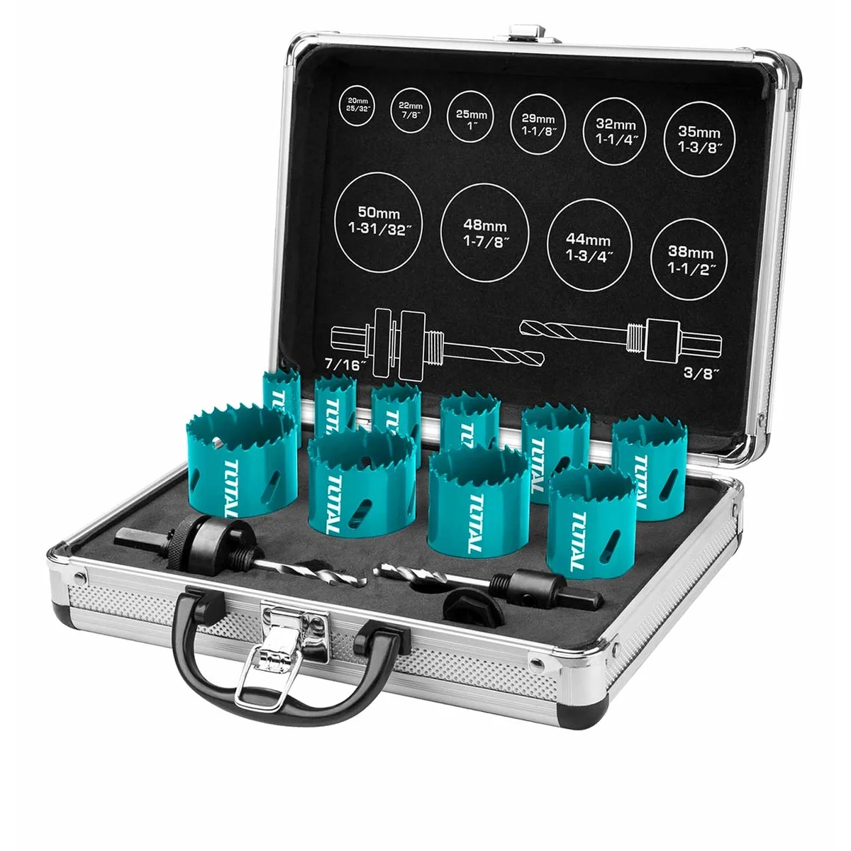 TACSH1121 12 Pcs Bi-metal Hole Saw Set