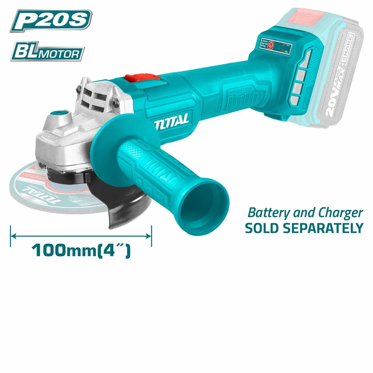 TAGLI20107 Li-ion Brushless Angle Grinder