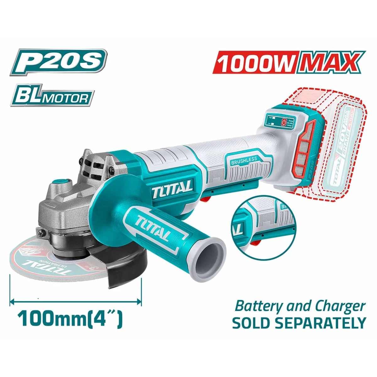 TAGLI211006 Li-ion Angle Grinder