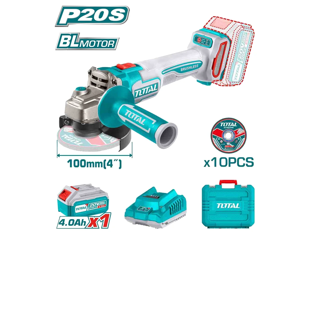 TAGLI211041 Li-ion Angle Grinder