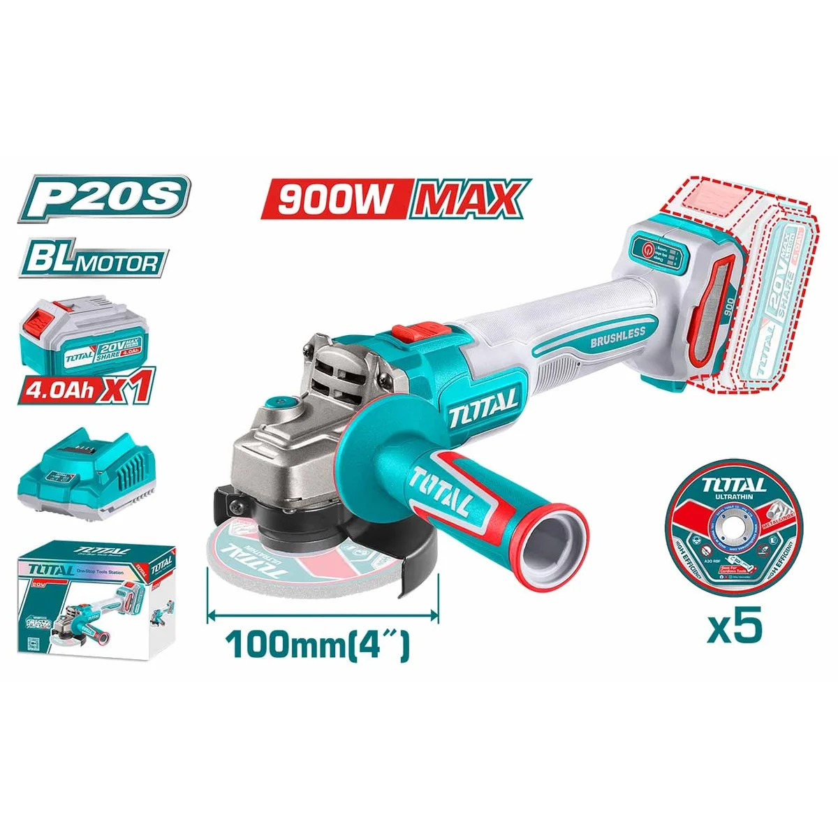 TAGLI261021 Li-ion Angle Grinder