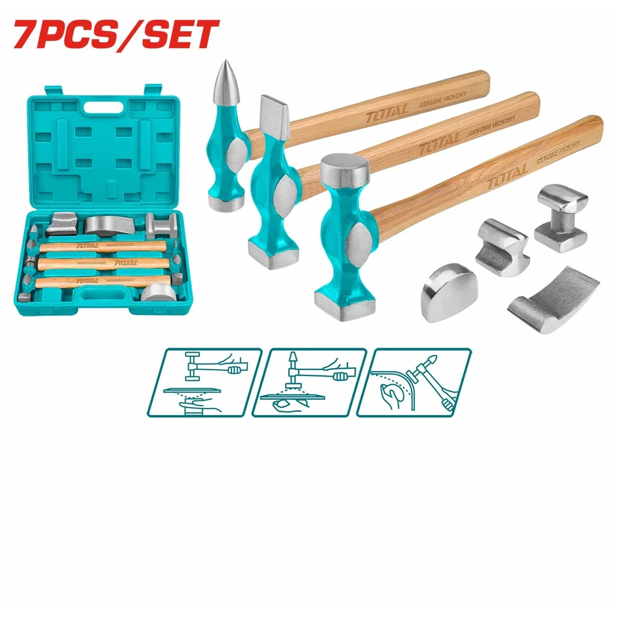 TBAFO712 7 Pcs Body & Fender Hammer Set