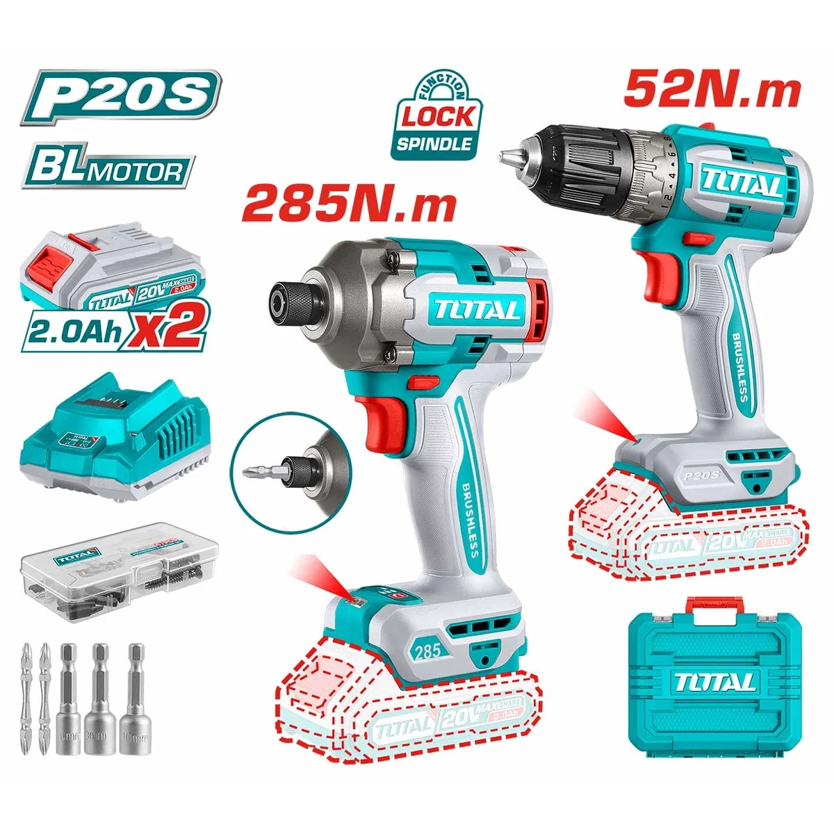 TCKLI20272 Li-ion 2 Pcs Combo Kit