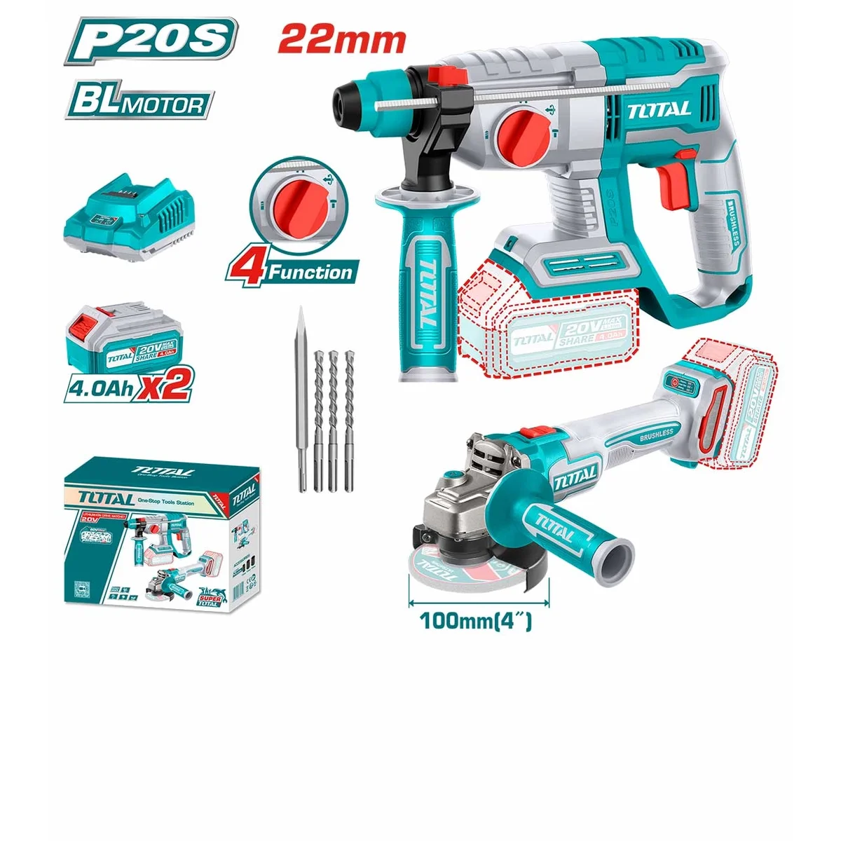 TCKLI2401251 Li-ion 2 Pcs Combo Kit