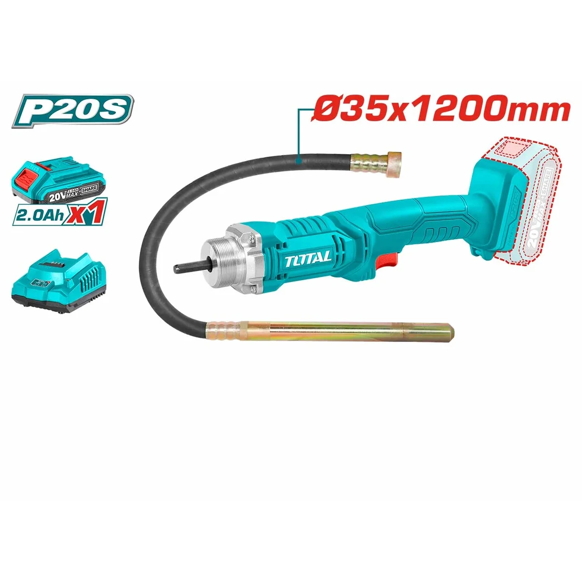 TCVLI2023011 Li-ion Concrete Vibrator