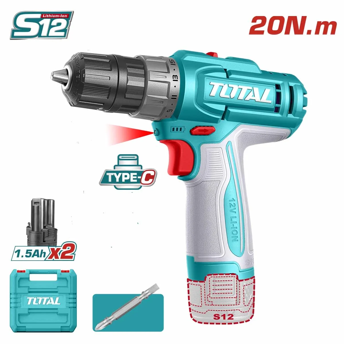 TDLI12206 Cordless drill (20NM)