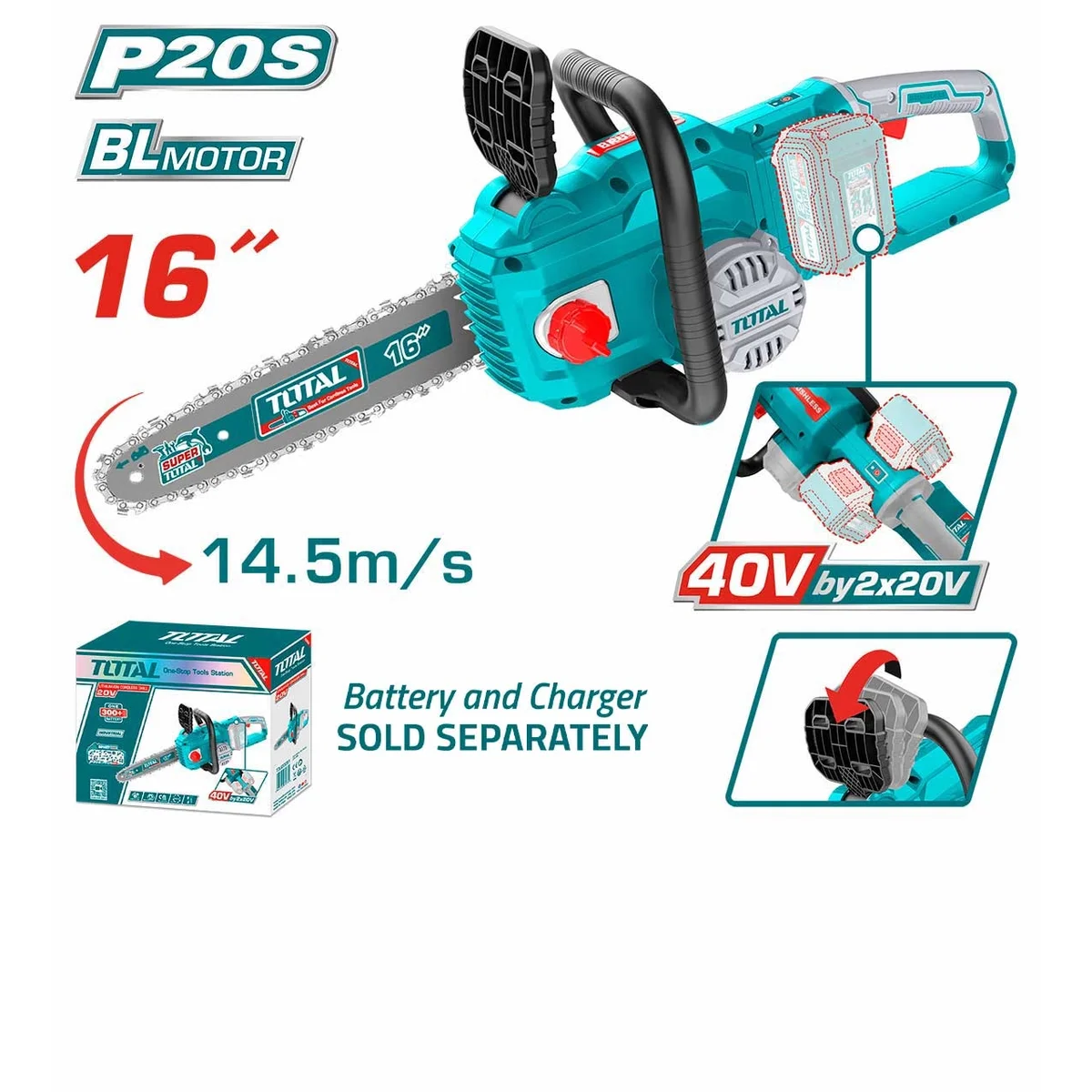 TGSLI40168 Li-ion Brushless Chain Saw