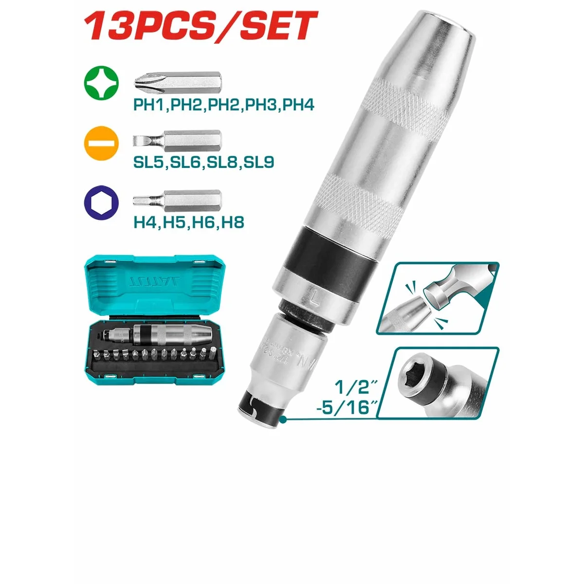 THIDS1301 13 Pcs Impact Driver Set